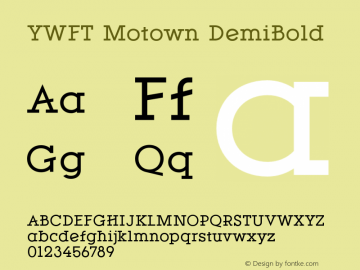 YWFT Motown DemiBold 001.000图片样张