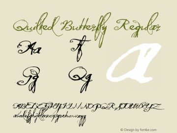 Quilted Butterfly Regular Version 1.000 Font Sample