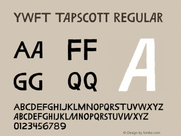 YWFT Tapscott Regular Version 1.000;PS 001.000;hotconv 1.0.38图片样张