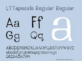 LTTapeside Regular Regular Version 001.000 Font Sample