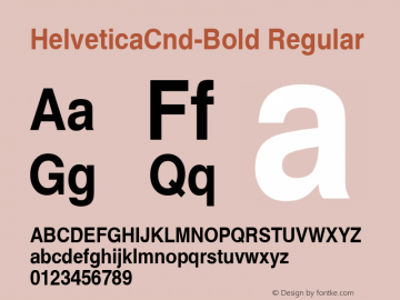 HelveticaCnd-Bold Regular Converted from C:\EMSTT\ST000000.TF1 by ALLTYPE Font Sample
