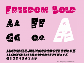 Freedom Bold Macromedia Fontographer 4.1.2 1/30/06图片样张