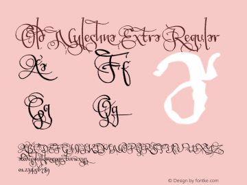 Old Nyleshna Extra Regular Version 1.000 2010 initial release Font Sample