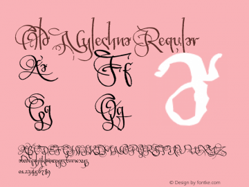 Old Nyleshna Regular Version 1.000 2010 initial release Font Sample