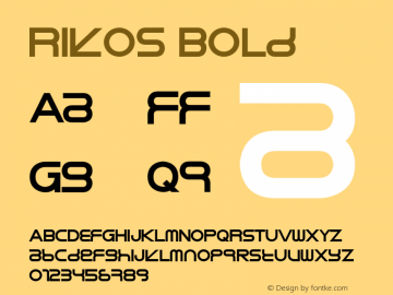 Rikos Bold Version 1.000 Font Sample