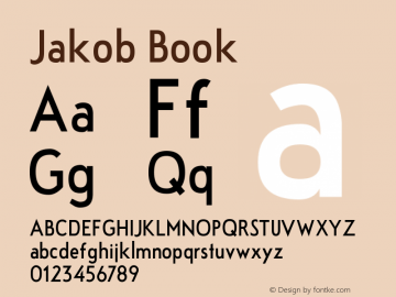 Jakob Book Version 1.8 (17.12.2010)  Font Sample