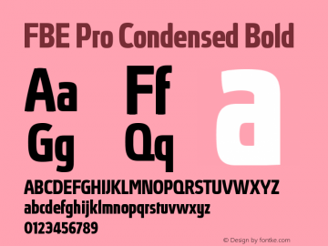 FBE Pro Condensed Bold Version 6.005图片样张