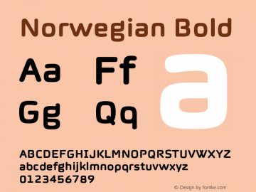 Norwegian Bold Version 1.001图片样张