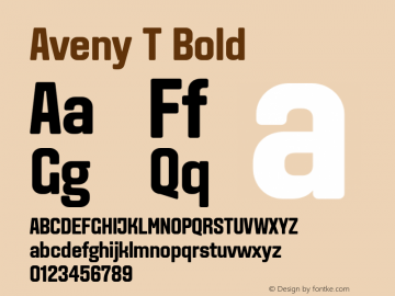 Aveny T Bold Version 1.001 Font Sample