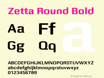 Zetta Round Bold Version 1.000图片样张