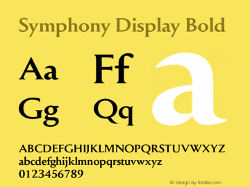 Symphony Display Bold Version 1.001图片样张