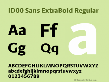 ID00 Sans ExtraBold Regular Version 1.001图片样张