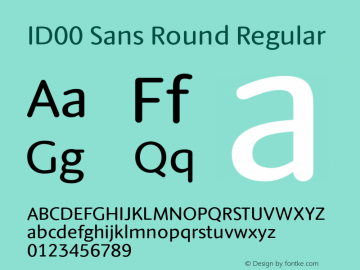 ID00 Sans Round Regular Version 1.001图片样张