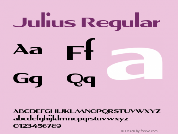 Julius Regular Version 001.001图片样张