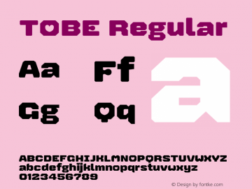 TOBE Regular Version 1.001图片样张