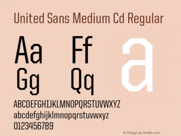 United Sans Medium Cd Regular Version 1.101;PS 001.001;hotconv 1.0.38图片样张