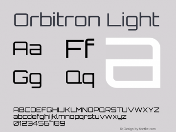 Orbitron Light 1.000图片样张