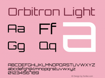 Orbitron Light 1.000图片样张