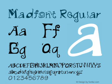 Madfont Regular Macromedia Fontographer 4.1.5 11/19/00图片样张