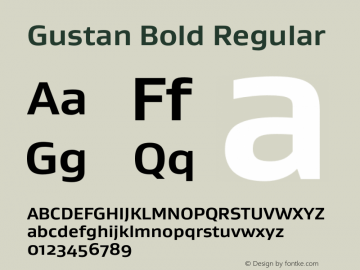 Gustan Bold Regular 1.001 Font Sample