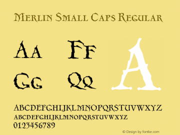 Merlin Small Caps Regular 001.000 Font Sample