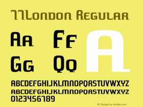 77London Regular 001.000 Font Sample