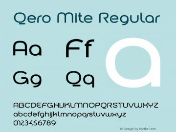 Qero Mite Regular Version 1.00 - December 2008, initial release图片样张