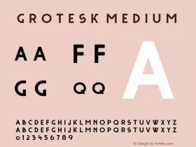 Grotesk Medium Version 001.000 Font Sample