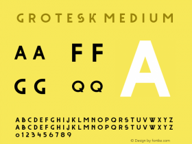 Grotesk Medium Version 001.000  Font Sample