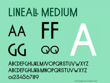 Lineal Medium Version 001.000 Font Sample