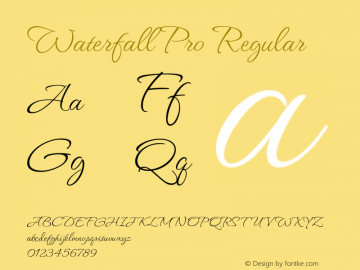 WaterfallPro Regular 001.001 Font Sample