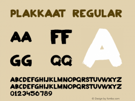 Plakkaat Regular Version 1.003 Font Sample