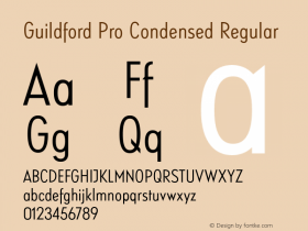 Guildford Pro Condensed Regular Version 1.000图片样张