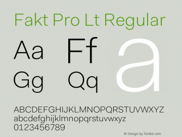 Fakt Pro Lt Regular Version 2.000;PS 1.000;hotconv 1.0.50;makeotf.lib2.0.16970 Font Sample