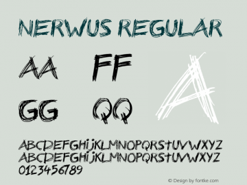 Nerwus Regular Version 1.00 April 17, 2011 Font Sample