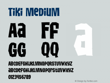 Tiki Medium 001.000 Font Sample