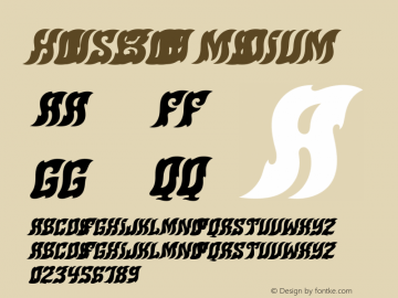 HOUSE3009 Medium 001.000 Font Sample