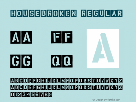 HouseBroken Regular 001.000 Font Sample