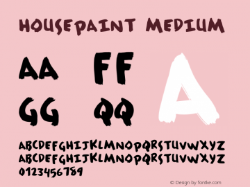 HousePaint Medium 001.000 Font Sample