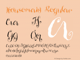 Housemaid Regular 001.000 Font Sample