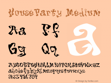 HouseParty Medium 001.000 Font Sample