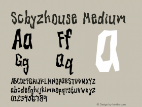 Scbyzhouse Medium 001.000 Font Sample