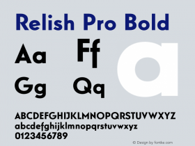 Relish Pro Bold www.HouseofType.com图片样张