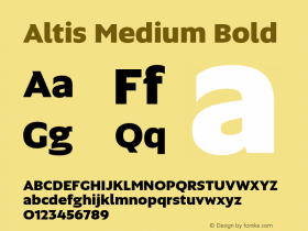 Altis Medium Bold Version 1.000图片样张