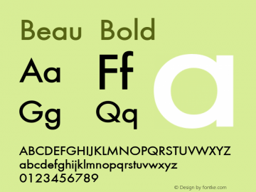 Beau Bold 1.0/1995: 2.0/2001图片样张