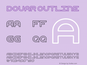 Douar Outline Version 001.000  Font Sample