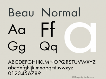 Beau Normal 1.0/1995: 2.0/2001图片样张