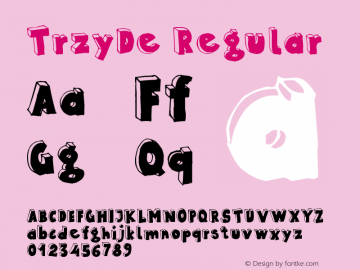 TrzyDe Regular Version 1.00 May 17, 2011 Font Sample