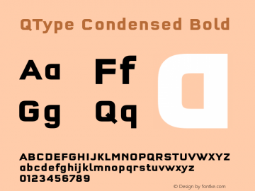 QType Condensed Bold Version 1.000;PS 001.001;hotconv 1.0.56 Font Sample