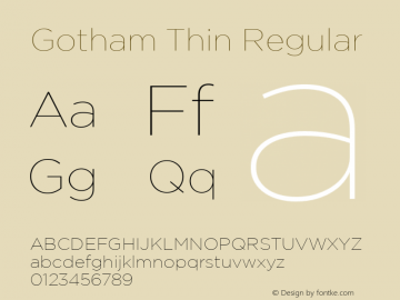 Gotham Thin Regular Version 2.200 Pro图片样张